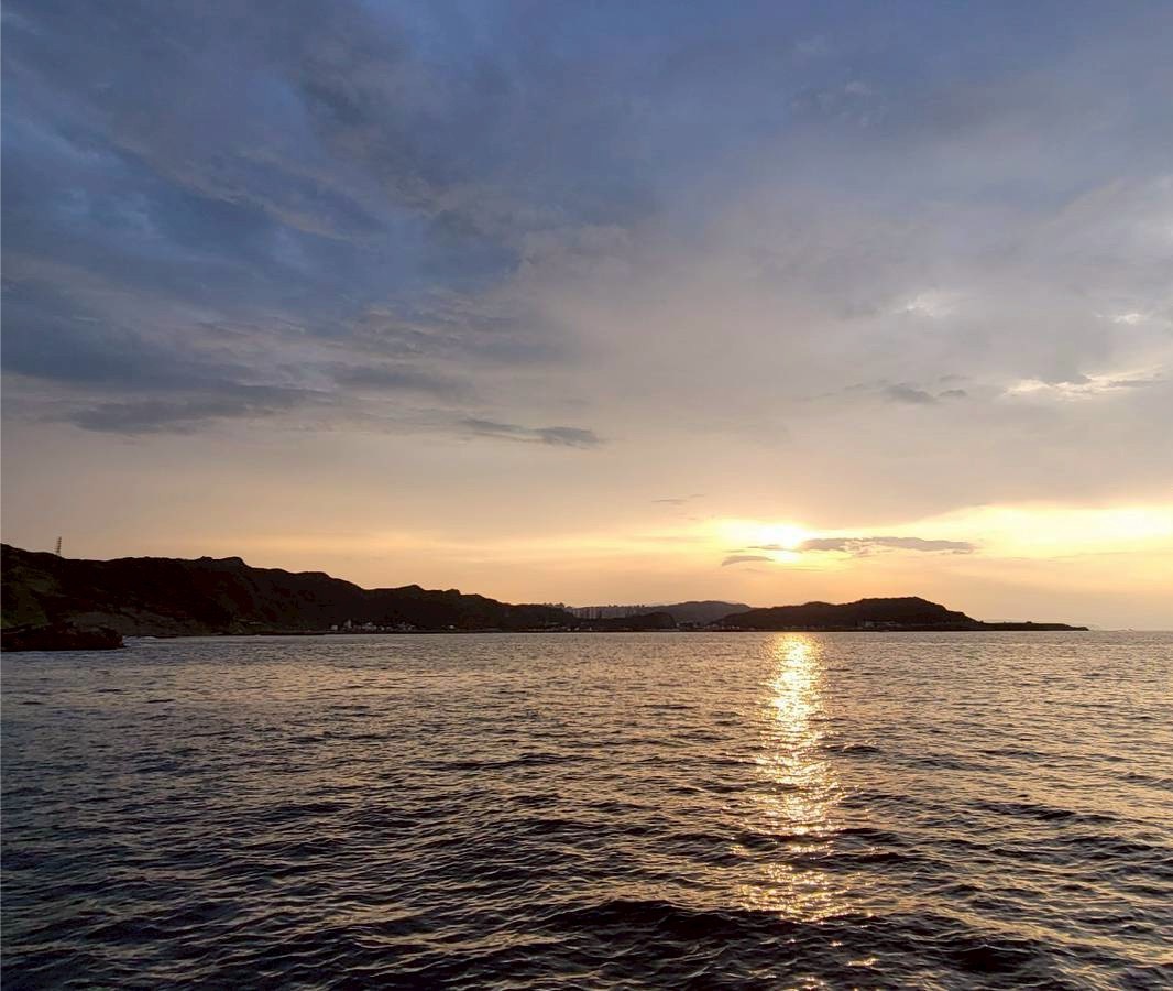 「深澳漁港」方向的海景夕陽1